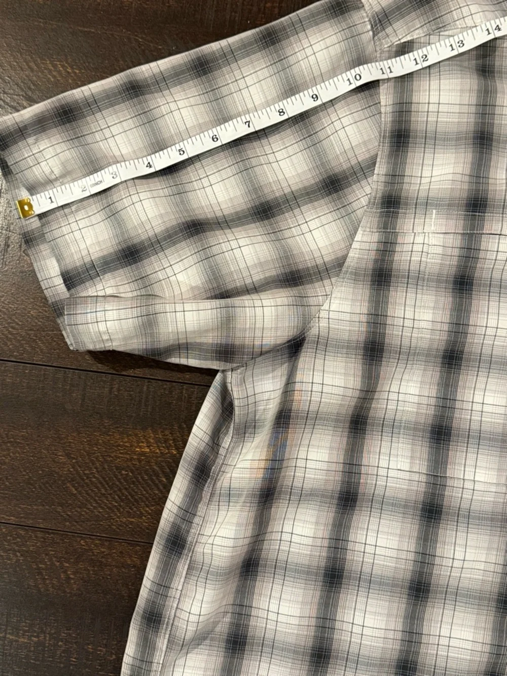 The North Face Plaid Hiking Shirt Mens L Button Front Outdoor Short Sleeve